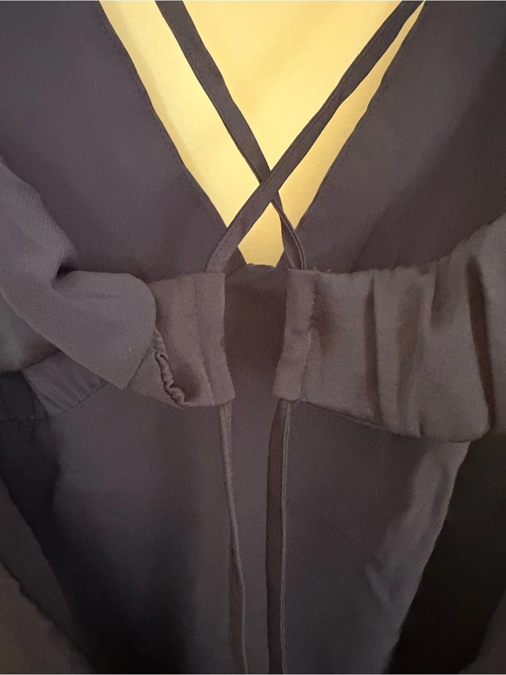 Abercrombie & Fitch Navy Slip Tie-Back Maxi Dress